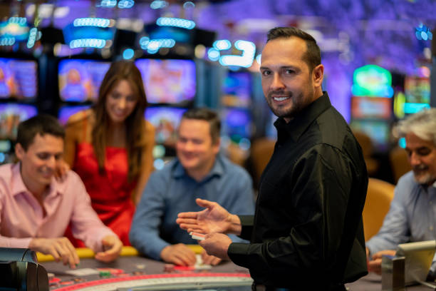 Live casino dealer conducting a blackjack session at hausgol studio
